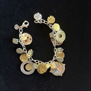 Gold and Silver Charm Bracelet
